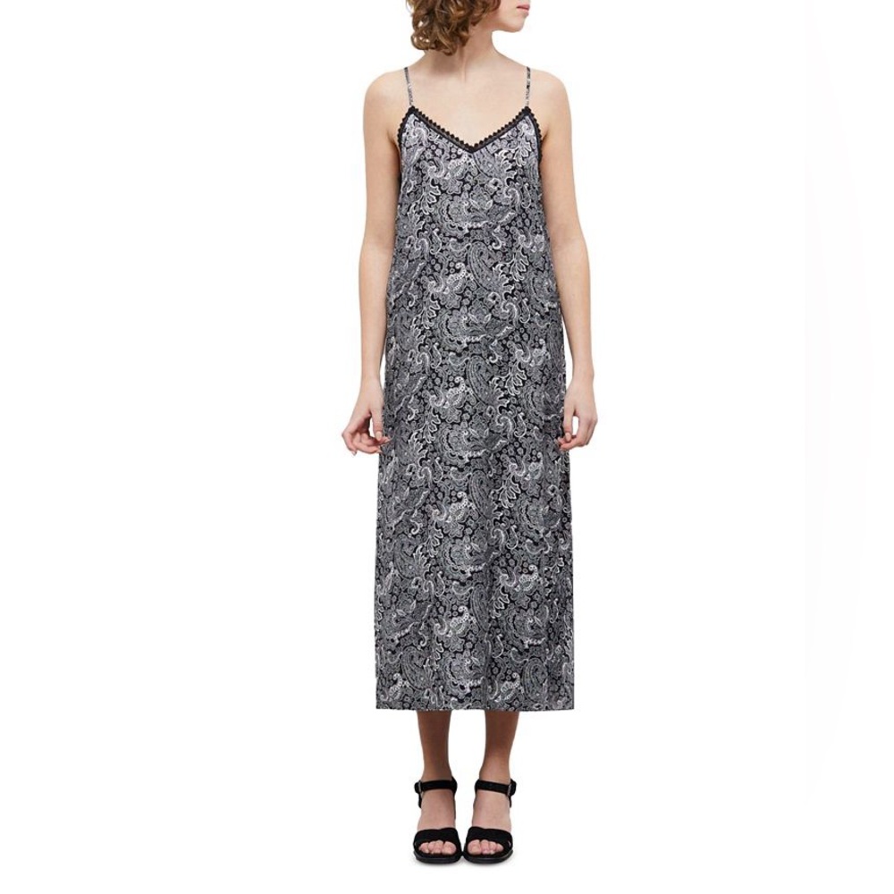 The Kooples Pailsey Slip Dress with Lace Trim
